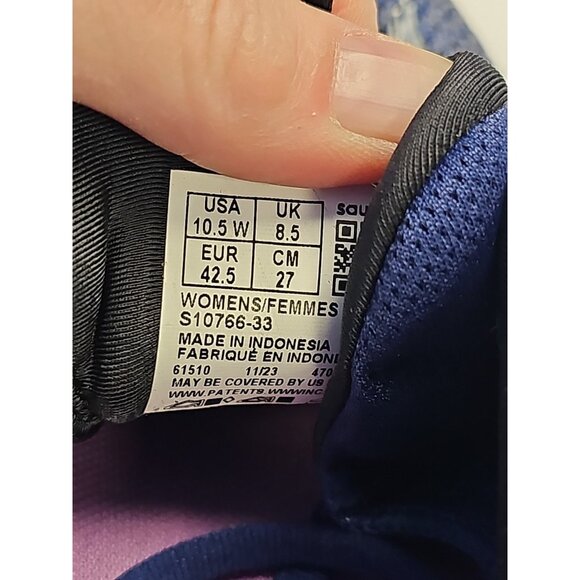 Saucony Echelon 9 Womens Size 10.5 W BLUE Purple Running Sneaker S10766-33 New - Picture 6 of 7